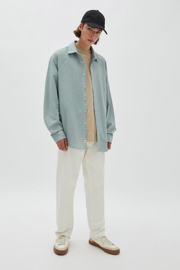 Cotton and Linen Basic Shirt - Görsel 3