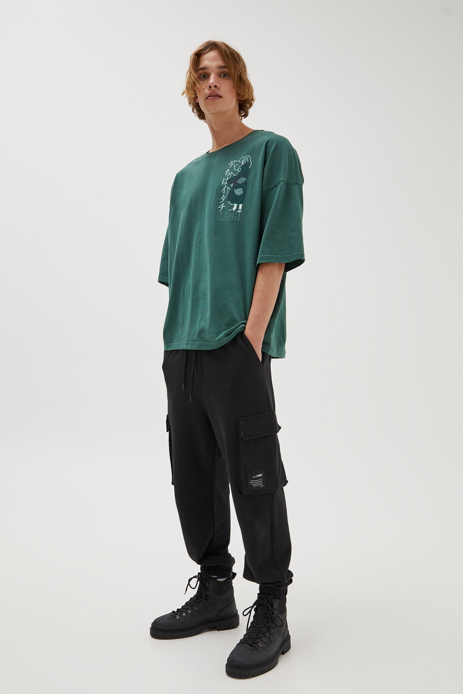 Naruto Itachi Print T-shirt - Görsel 4