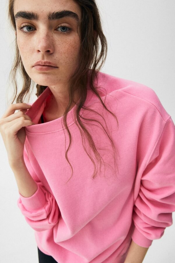 Basic Oversize Fleece Sweatshirt - Görsel 3